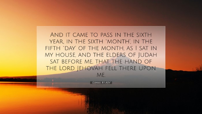 Picture 07 - Ezekiel 8:1 ASV Desktop Wallpaper - And it came to pass in the sixth year, in the - Desktop Bible Verse Wallpaper