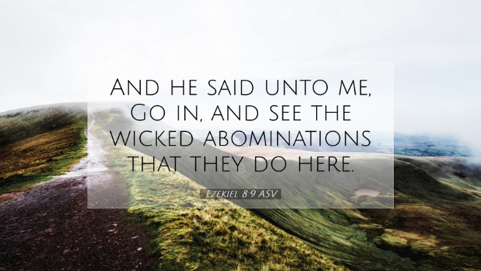 Picture 07 - Ezekiel 8:9 ASV Desktop Wallpaper - And he said unto me, Go in, and see the wicked - Desktop Bible Verse Wallpaper