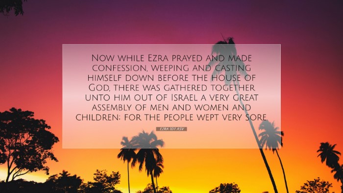 Picture 07 - Ezra 10:1 ASV Desktop Wallpaper - Now while Ezra prayed and made confession, - Desktop Bible Verse Wallpaper