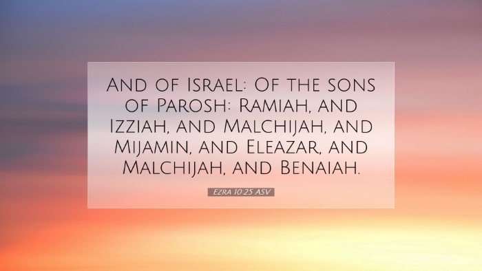 Picture 07 - Ezra 10:25 ASV Desktop Wallpaper - And of Israel: Of the sons of Parosh: Ramiah, and - Desktop Bible Verse Wallpaper