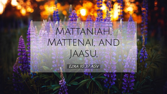 Picture 07 - Ezra 10:37 ASV Desktop Wallpaper - Mattaniah, Mattenai, and - Desktop Bible Verse Wallpaper