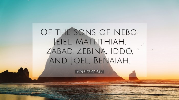 Picture 07 - Ezra 10:43 ASV Desktop Wallpaper - Of the sons of Nebo: Jeiel, Mattithiah, Zabad, - Desktop Bible Verse Wallpaper