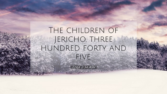 Picture 07 - Ezra 2:34 ASV Desktop Wallpaper - The children of Jericho, three hundred forty and - Desktop Bible Verse Wallpaper