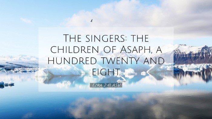Picture 07 - Ezra 2:41 ASV Desktop Wallpaper - The singers: the children of Asaph, a hundred - Desktop Bible Verse Wallpaper