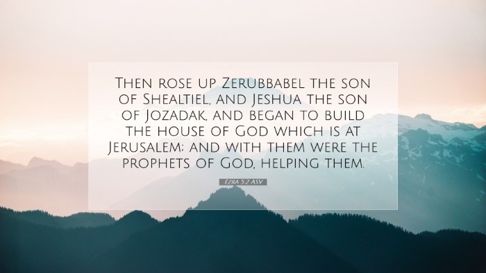 Picture 07 - Ezra 5:2 ASV Desktop Wallpaper - Then rose up Zerubbabel the son of Shealtiel, and - Desktop Bible Verse Wallpaper
