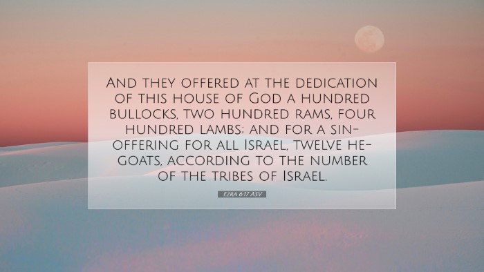 Picture 07 - Ezra 6:17 ASV Desktop Wallpaper - And they offered at the dedication of this house - Desktop Bible Verse Wallpaper