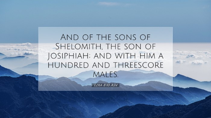 Picture 07 - Ezra 8:10 ASV Desktop Wallpaper - And of the sons of Shelomith, the son of - Desktop Bible Verse Wallpaper