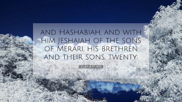 Picture 07 - Ezra 8:19 ASV Desktop Wallpaper - and Hashabiah, and with him Jeshaiah of the sons - Desktop Bible Verse Wallpaper
