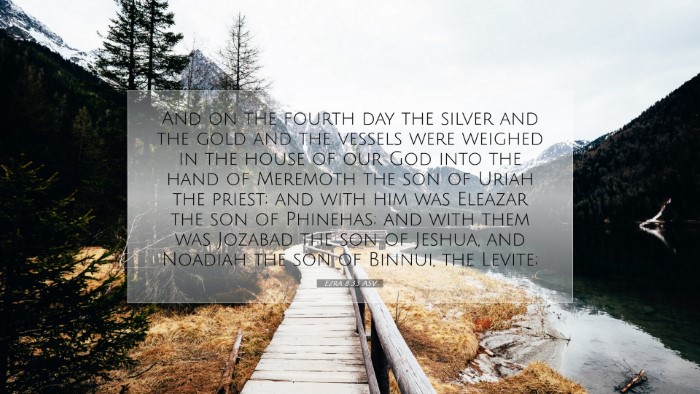 Picture 07 - Ezra 8:33 ASV Desktop Wallpaper - And on the fourth day the silver and the gold and - Desktop Bible Verse Wallpaper