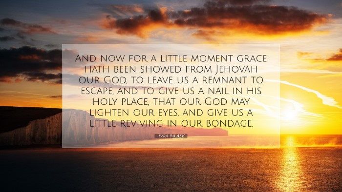 Picture 07 - Ezra 9:8 ASV Desktop Wallpaper - And now for a little moment grace hath been - Desktop Bible Verse Wallpaper