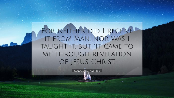 Picture 07 - Galatians 1:12 ASV Desktop Wallpaper - For neither did I receive it from man, nor was I - Desktop Bible Verse Wallpaper