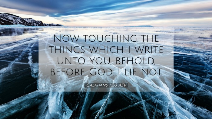 Picture 07 - Galatians 1:20 ASV Desktop Wallpaper - Now touching the things which I write unto you, - Desktop Bible Verse Wallpaper
