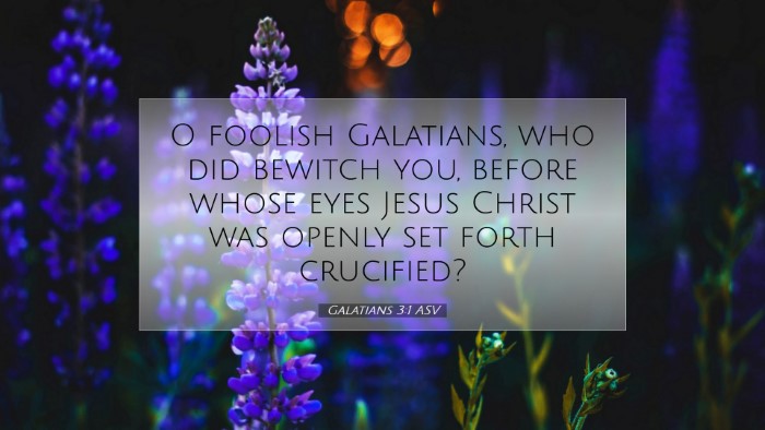 Picture 07 - Galatians 3:1 ASV Desktop Wallpaper - O foolish Galatians, who did bewitch you, before - Desktop Bible Verse Wallpaper