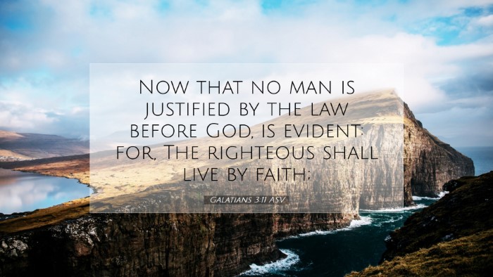 Picture 07 - Galatians 3:11 ASV Desktop Wallpaper - Now that no man is justified by the law before - Desktop Bible Verse Wallpaper