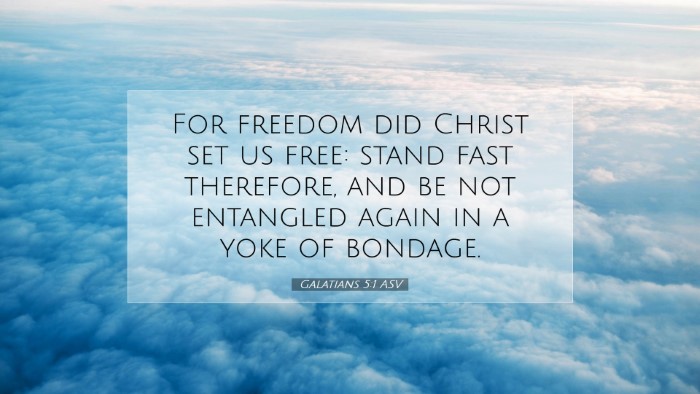Picture 07 - Galatians 5:1 ASV Desktop Wallpaper - For freedom did Christ set us free: stand fast - Desktop Bible Verse Wallpaper