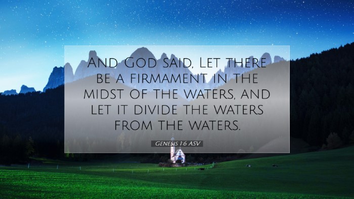 Picture 07 - Genesis 1:6 ASV Desktop Wallpaper - And God said, Let there be a firmament in the - Desktop Bible Verse Wallpaper
