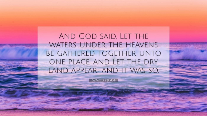 Picture 07 - Genesis 1:9 ASV Desktop Wallpaper - And God said, Let the waters under the heavens be - Desktop Bible Verse Wallpaper