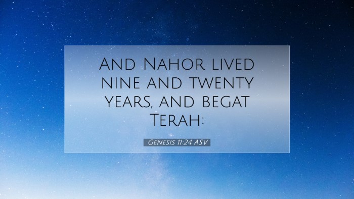 Picture 07 - Genesis 11:24 ASV Desktop Wallpaper - And Nahor lived nine and twenty years, and begat - Desktop Bible Verse Wallpaper