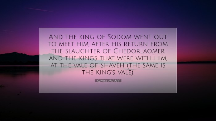 Picture 07 - Genesis 14:17 ASV Desktop Wallpaper - And the king of Sodom went out to meet him, after - Desktop Bible Verse Wallpaper