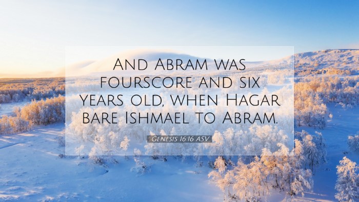 Picture 07 - Genesis 16:16 ASV Desktop Wallpaper - And Abram was fourscore and six years old, when - Desktop Bible Verse Wallpaper