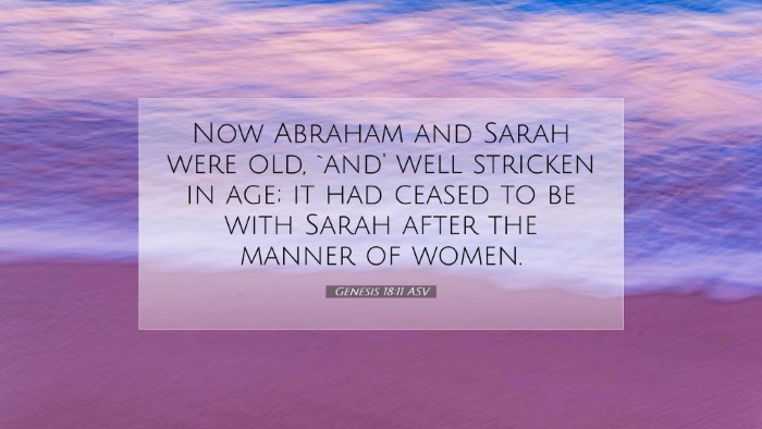 Picture 07 - Genesis 18:11 ASV Desktop Wallpaper - Now Abraham and Sarah were old, `and' well - Desktop Bible Verse Wallpaper