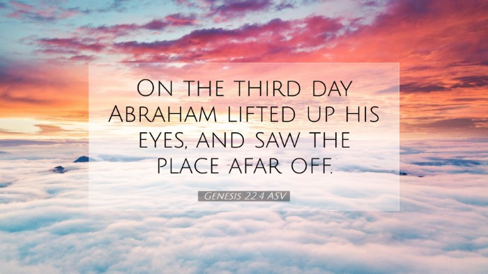 Picture 07 - Genesis 22:4 ASV Desktop Wallpaper - On the third day Abraham lifted up his eyes, and - Desktop Bible Verse Wallpaper