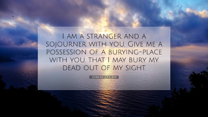 Picture 07 - Genesis 23:4 ASV Desktop Wallpaper - I am a stranger and a sojourner with you. Give me - Desktop Bible Verse Wallpaper
