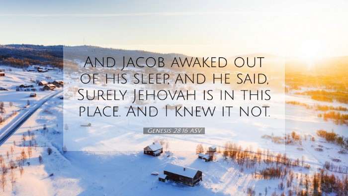 Picture 07 - Genesis 28:16 ASV Desktop Wallpaper - And Jacob awaked out of his sleep, and he said, - Desktop Bible Verse Wallpaper