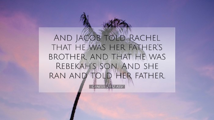 Picture 07 - Genesis 29:12 ASV Desktop Wallpaper - And Jacob told Rachel that he was her father's - Desktop Bible Verse Wallpaper