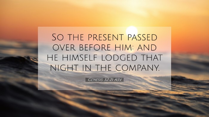 Picture 07 - Genesis 32:21 ASV Desktop Wallpaper - So the present passed over before him: and he - Desktop Bible Verse Wallpaper