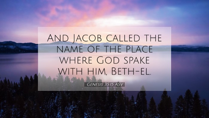 Picture 07 - Genesis 35:15 ASV Desktop Wallpaper - And Jacob called the name of the place where God - Desktop Bible Verse Wallpaper