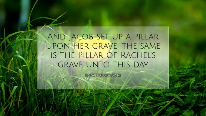 Picture 07 - Genesis 35:20 ASV Desktop Wallpaper - And Jacob set up a pillar upon her grave: the - Desktop Bible Verse Wallpaper