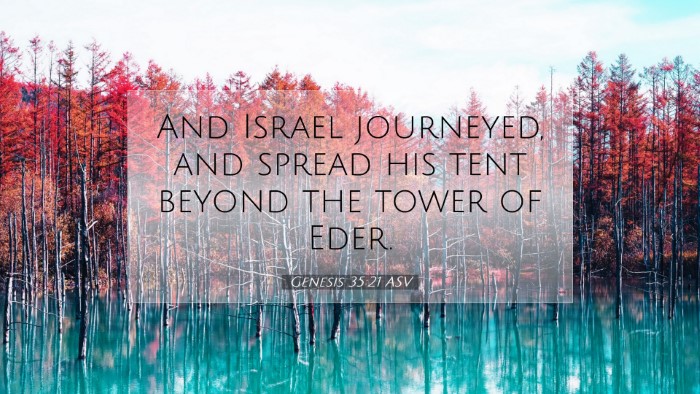 Picture 07 - Genesis 35:21 ASV Desktop Wallpaper - And Israel journeyed, and spread his tent beyond - Desktop Bible Verse Wallpaper