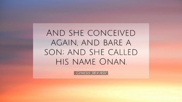 Picture 07 - Genesis 38:4 ASV Desktop Wallpaper - And she conceived again, and bare a son; and she - Desktop Bible Verse Wallpaper