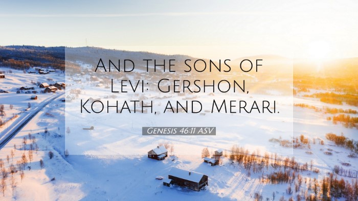 Picture 07 - Genesis 46:11 ASV Desktop Wallpaper - And the sons of Levi: Gershon, Kohath, and - Desktop Bible Verse Wallpaper