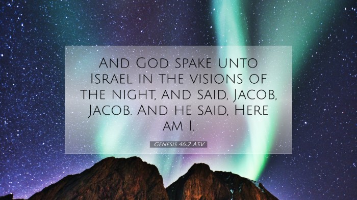 Picture 07 - Genesis 46:2 ASV Desktop Wallpaper - And God spake unto Israel in the visions of the - Desktop Bible Verse Wallpaper