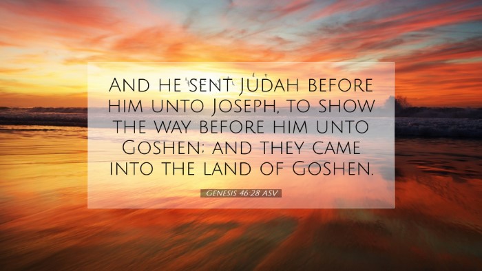 Picture 07 - Genesis 46:28 ASV Desktop Wallpaper - And he sent Judah before him unto Joseph, to show - Desktop Bible Verse Wallpaper