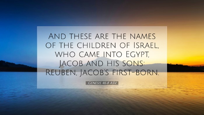 Picture 07 - Genesis 46:8 ASV Desktop Wallpaper - And these are the names of the children of - Desktop Bible Verse Wallpaper