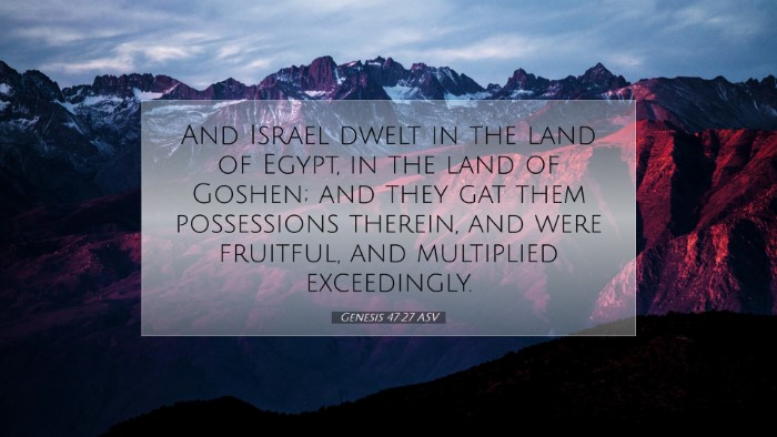 Picture 07 - Genesis 47:27 ASV Desktop Wallpaper - And Israel dwelt in the land of Egypt, in the - Desktop Bible Verse Wallpaper