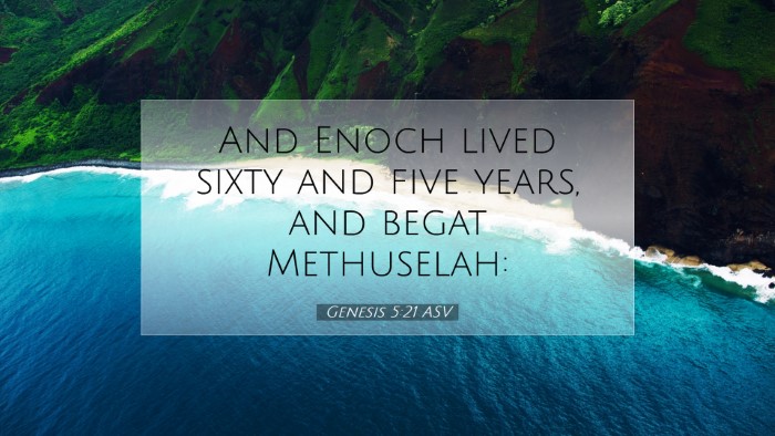 Picture 07 - Genesis 5:21 ASV Desktop Wallpaper - And Enoch lived sixty and five years, and begat - Desktop Bible Verse Wallpaper
