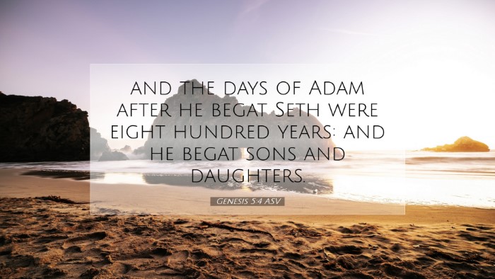 Picture 07 - Genesis 5:4 ASV Desktop Wallpaper - and the days of Adam after he begat Seth were - Desktop Bible Verse Wallpaper