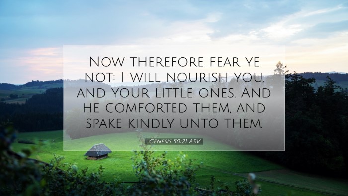 Picture 07 - Genesis 50:21 ASV Desktop Wallpaper - Now therefore fear ye not: I will nourish you, - Desktop Bible Verse Wallpaper