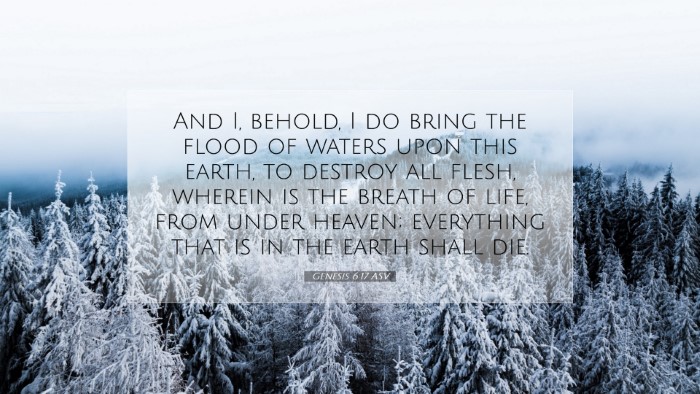 Picture 07 - Genesis 6:17 ASV Desktop Wallpaper - And I, behold, I do bring the flood of waters - Desktop Bible Verse Wallpaper