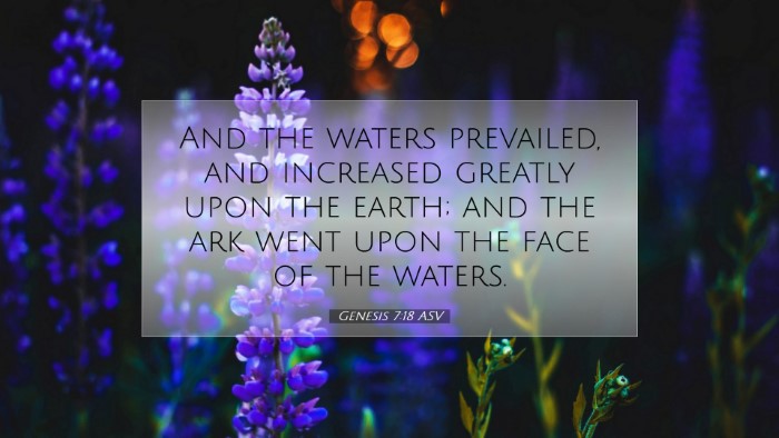 Picture 07 - Genesis 7:18 ASV Desktop Wallpaper - And the waters prevailed, and increased greatly - Desktop Bible Verse Wallpaper