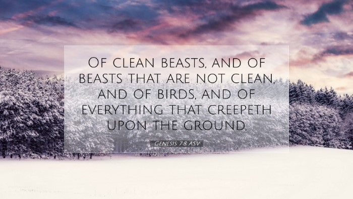 Picture 07 - Genesis 7:8 ASV Desktop Wallpaper - Of clean beasts, and of beasts that are not - Desktop Bible Verse Wallpaper