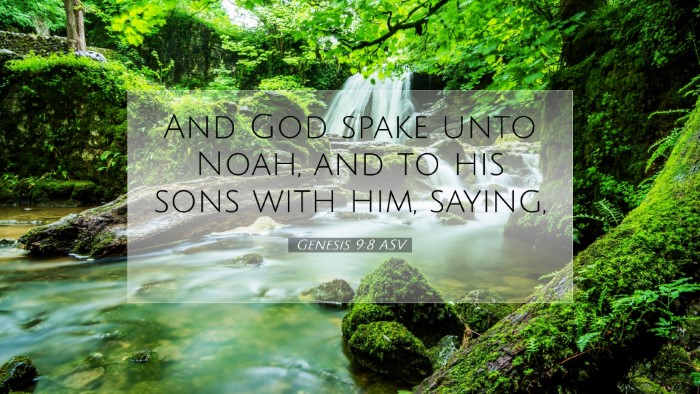 Picture 07 - Genesis 9:8 ASV Desktop Wallpaper - And God spake unto Noah, and to his sons with - Desktop Bible Verse Wallpaper