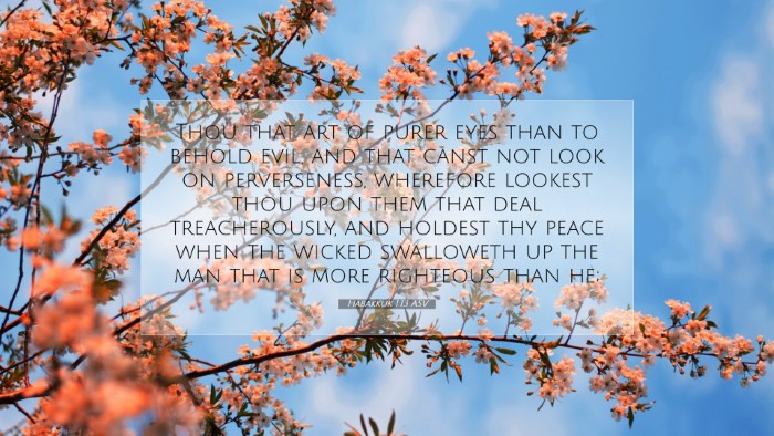 Picture 07 - Habakkuk 1:13 ASV Desktop Wallpaper - Thou that art of purer eyes than to behold evil, - Desktop Bible Verse Wallpaper