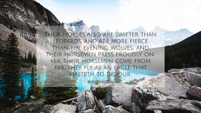 Picture 07 - Habakkuk 1:8 ASV Desktop Wallpaper - Their horses also are swifter than leopards, and - Desktop Bible Verse Wallpaper