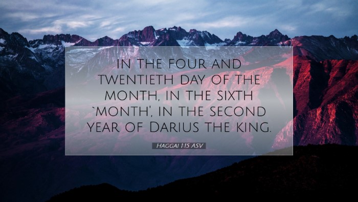 Picture 07 - Haggai 1:15 ASV Desktop Wallpaper - in the four and twentieth day of the month, in - Desktop Bible Verse Wallpaper