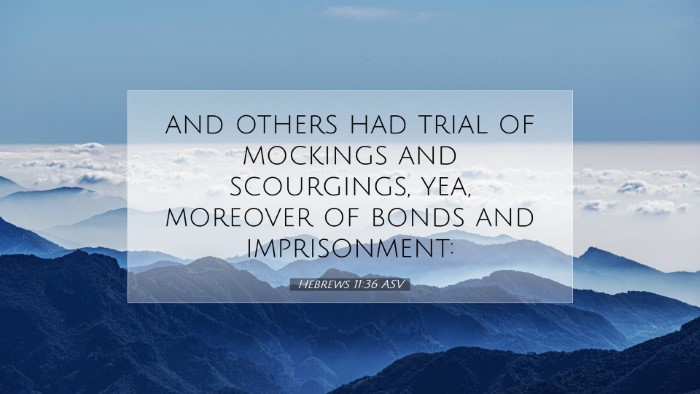 Picture 07 - Hebrews 11:36 ASV Desktop Wallpaper - and others had trial of mockings and scourgings, - Desktop Bible Verse Wallpaper